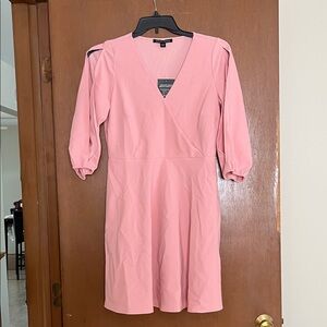 Boston Proper Blush Long Sleeve Dress